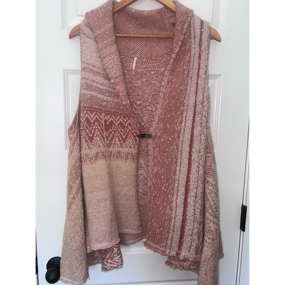 Free People "In Your Arms"  Swing Sweater Vest Cardigan Size Small - Picture 4 of 10